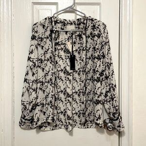 Greylin Blouse- Size XS- with peek-a-boo neckline